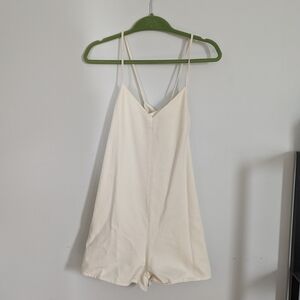Zara Cream Spaghetti Strap Romper